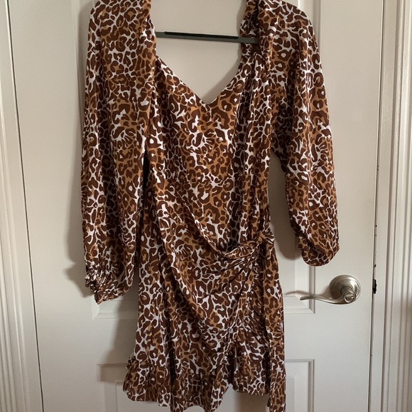 HP NWT Lilly Pulitzer Lila Long Sleeve Dress Leopard - Picture 7 of 7
